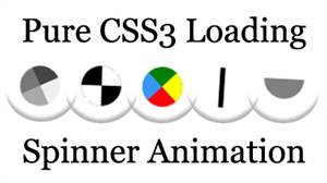 Pure CSS3 Loading Spinner Animations